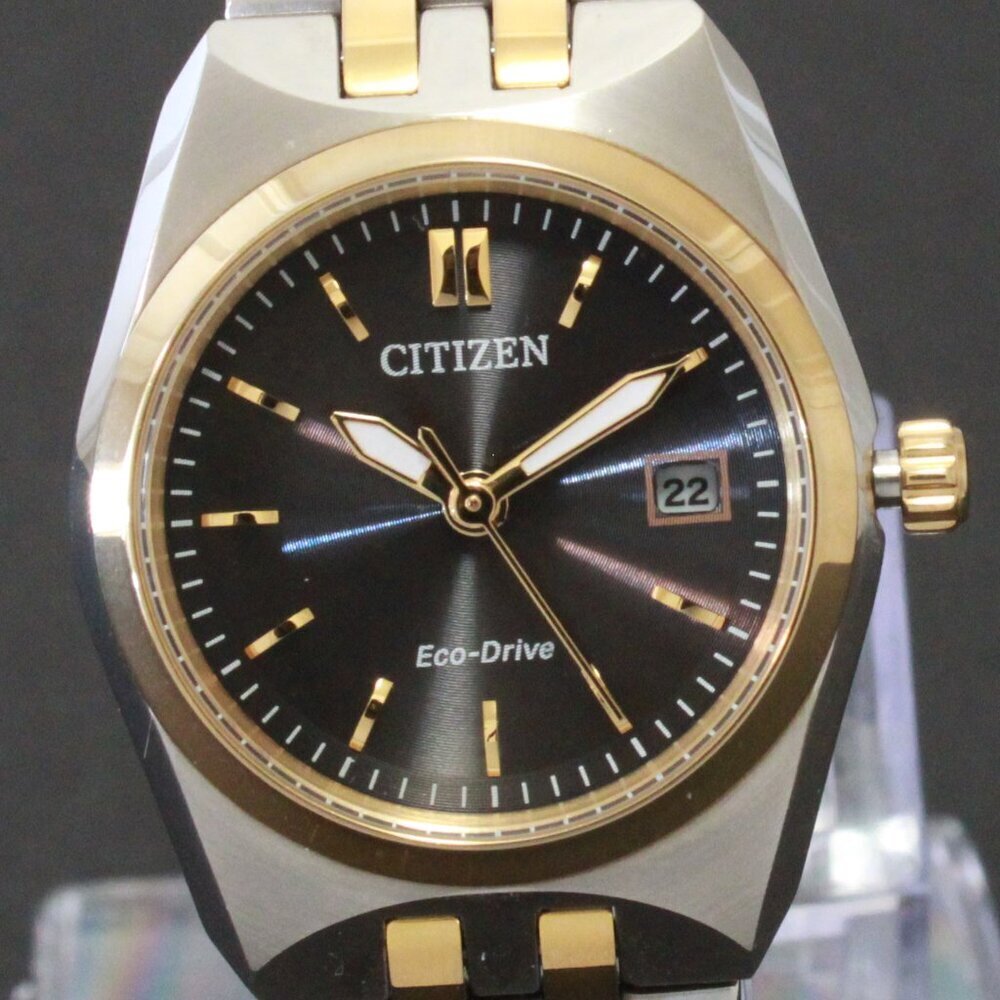 Citizen Eco Drive Ladies Corso Two Tone Black Dial 28mm - Picture 12 of 12